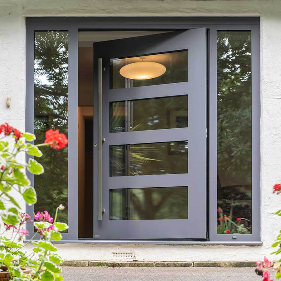 grey rk pivot door