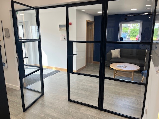 internal black door