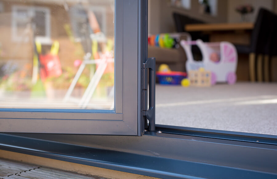 grey bifold door