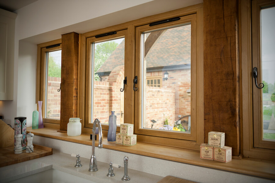 r9 brown flush sash window