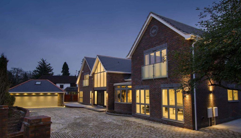 Modern home in Gloucester featuring Origin aluminium windows and doors.