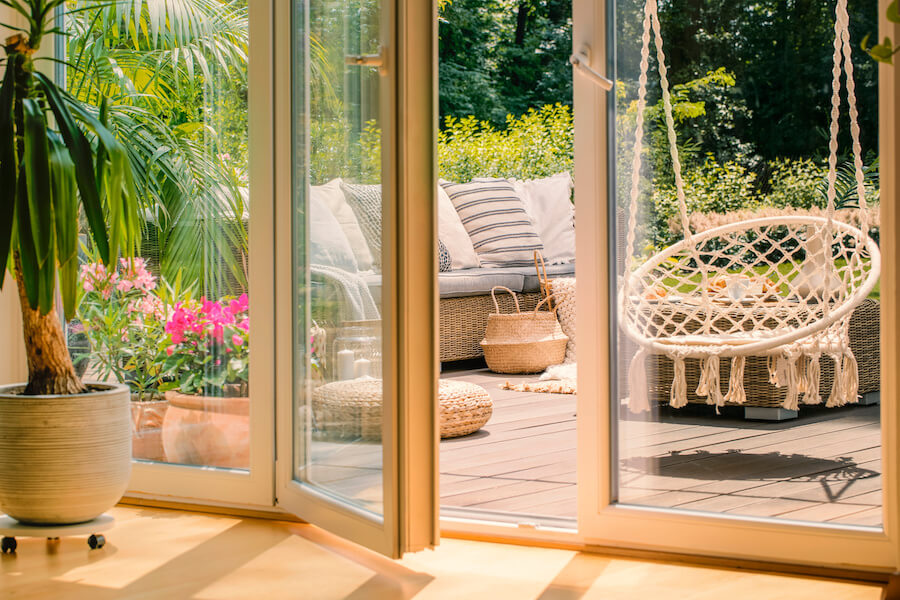 uPVC french door interior view